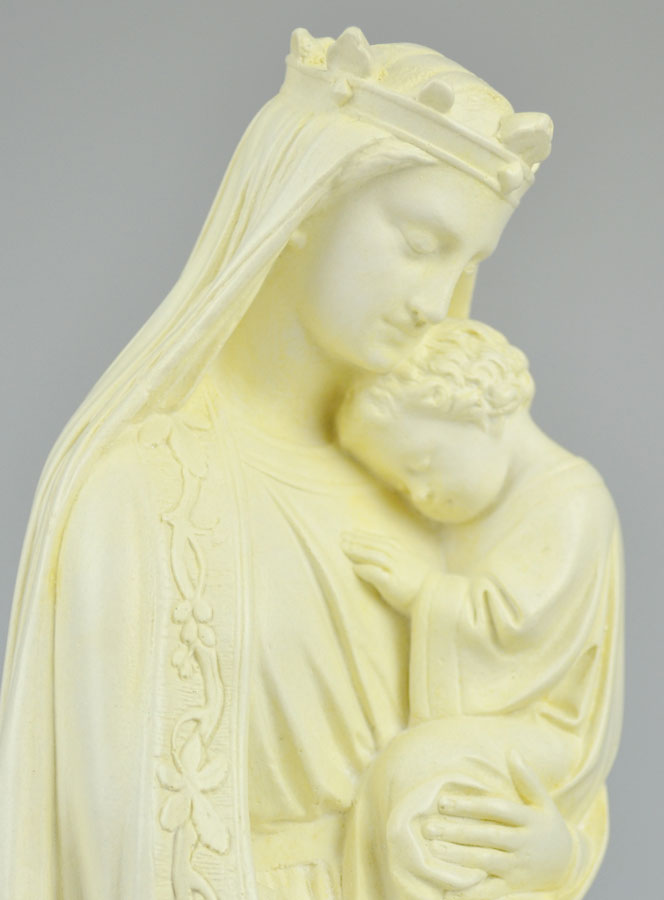 Statue Notre Dame Couronnée à l'Enfant Jésus 30 cm (pic 3)