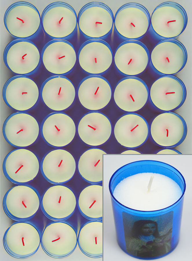 24 Bougies Veilleuses Sainte Thérèse de l'Enfant Jésus - Bleue (pic 2)