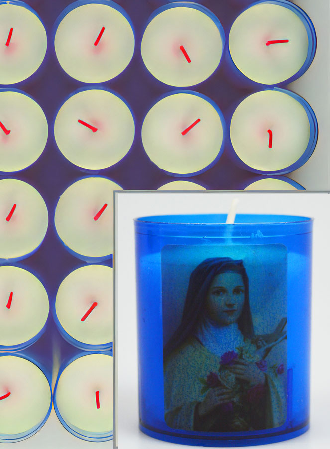 24 Bougies Veilleuses Sainte Thérèse de l'Enfant Jésus - Bleue (pic 3)