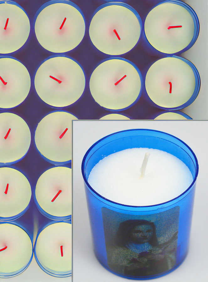 24 Bougies Veilleuses Sainte Thérèse de l'Enfant Jésus - Bleue (pic 4)