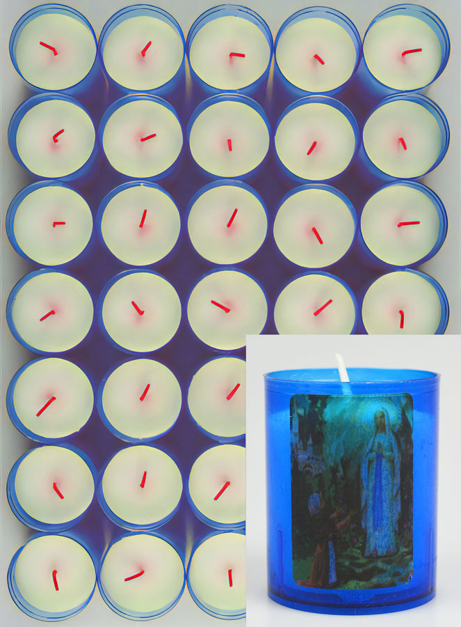 24 Bougies Veilleuses Notre Dame de Lourdes - Bleue (pic 1)