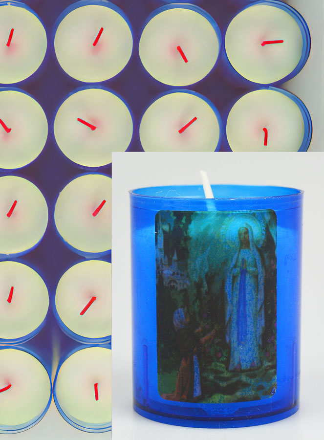 24 Bougies Veilleuses Notre Dame de Lourdes - Bleue (pic 3)