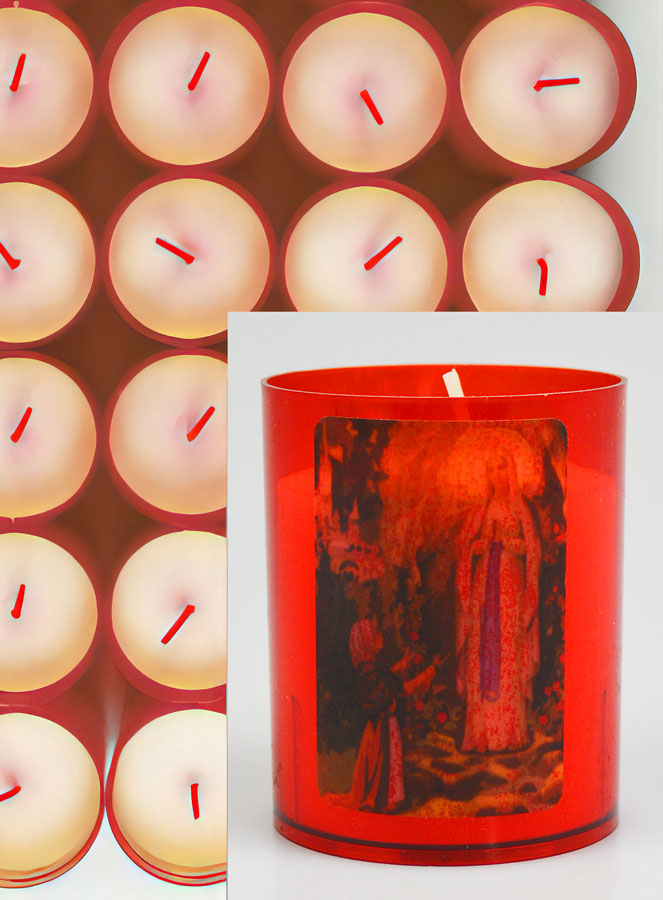 24 Bougies Veilleuses Notre Dame de Lourdes - Rouge (pic 3)