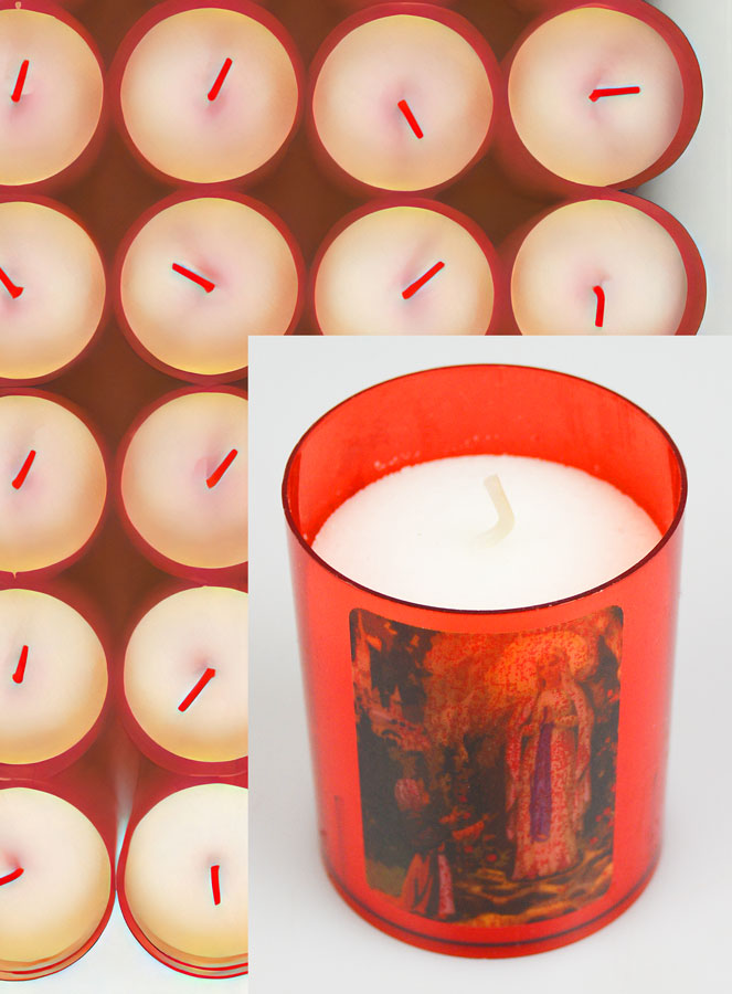 24 Bougies Veilleuses Notre Dame de Lourdes - Rouge (pic 4)