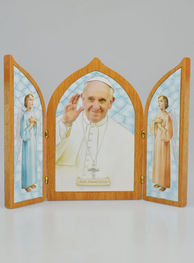 Icône Triptyque du Pape François - 23 cm (pic 1)