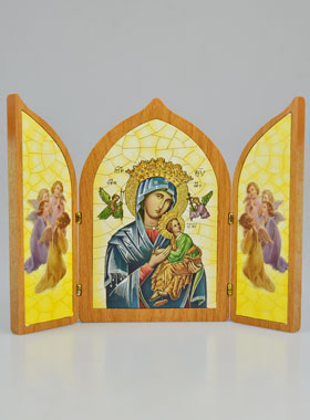 Icône Triptyque Notre Dame du Perpétuel Secours - 23 cm (pic 1)