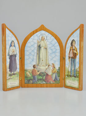 Icône Triptyque Notre Dame de Fatima - 23 cm (pic 1)
