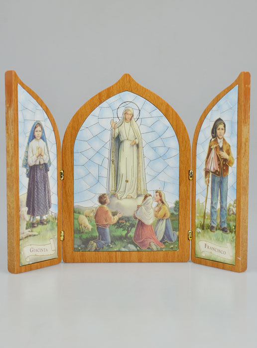 Icône Triptyque Notre Dame de Fatima - 23 cm (pic 2)