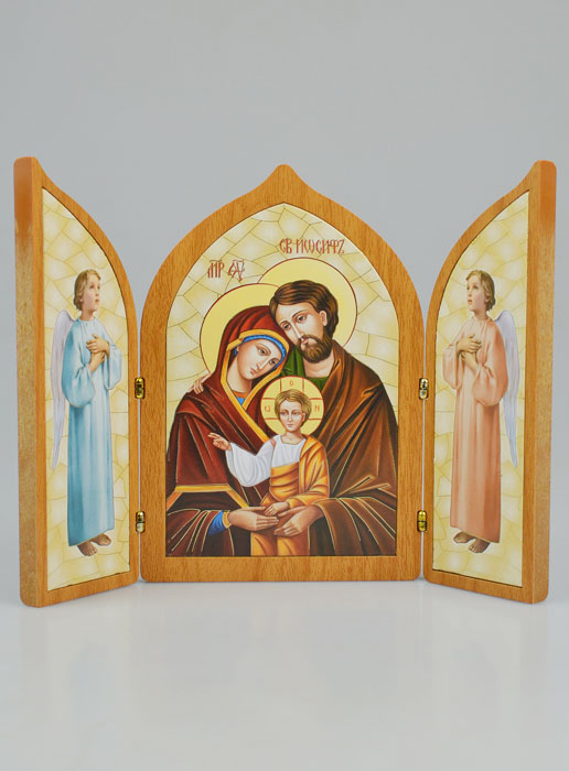 Icône Triptyque Sainte Famille de Nazareth - 23 cm (pic 2)
