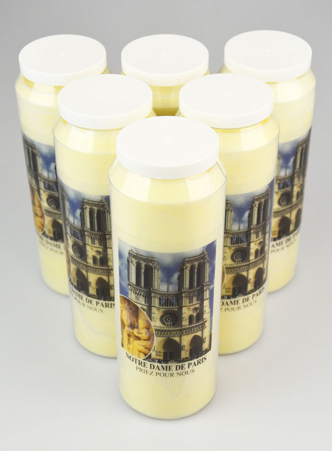 Lot de 6 Bougies de Neuvaine à Notre-Dame de Paris (pic 2)