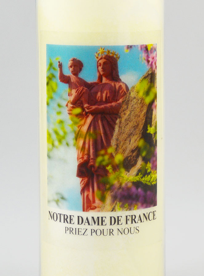 Bougie de Neuvaine à Notre-Dame de France - 17.5cm (pic 3)