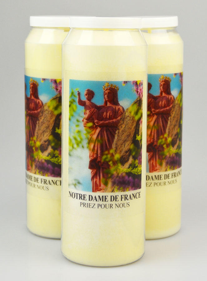Lot de 3 Bougies de Neuvaine à Notre-Dame de France (pic 1)