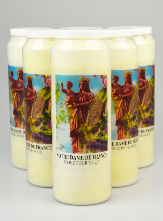 Lot de 6 Bougies de Neuvaine à Notre-Dame de France (pic 1)