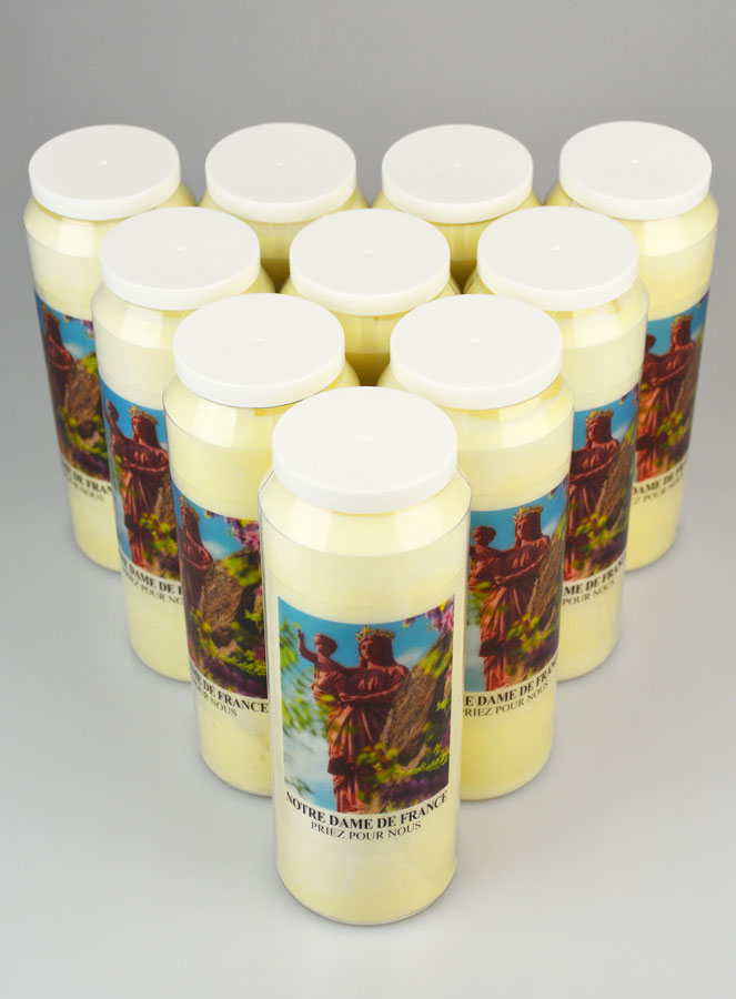 Lot de 10 Bougies de Neuvaine à Notre-Dame de France (pic 2)