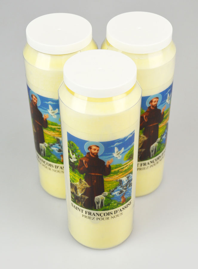 Lot de 3 Bougies de Neuvaine à St François - Nature & Animaux (pic 3)