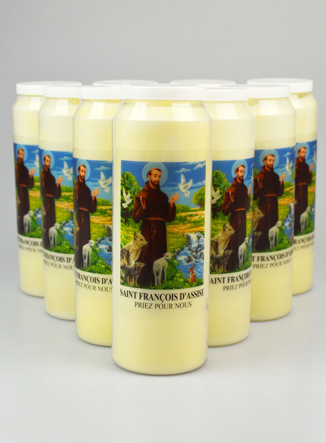 Lot de 10 Bougies de Neuvaine à St François - Nature & Animaux (pic 1)