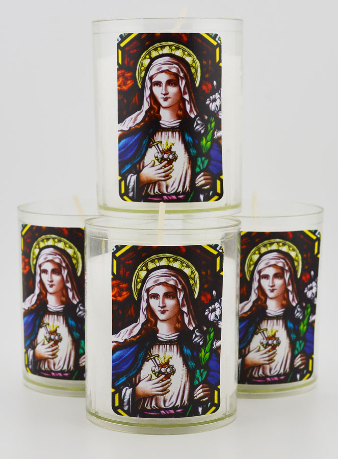 4 Bougies Veilleuses Sacré-Coeur de Marie (pic 1)