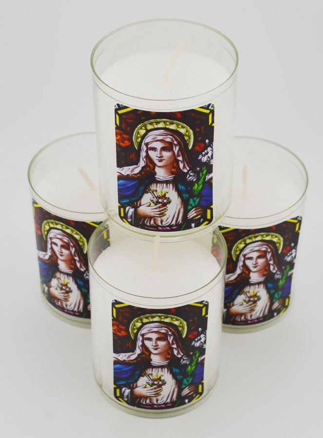 4 Bougies Veilleuses Sacré-Coeur de Marie (pic 2)