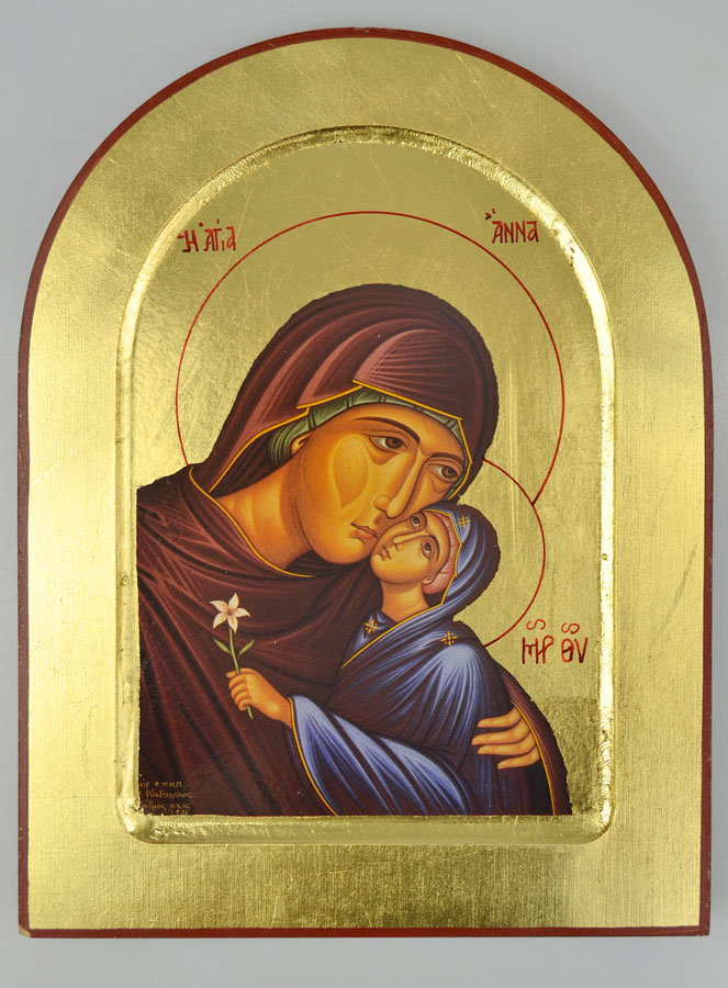 Icône Tendresse de Ste Anne pour la Vierge Marie - 24cm (pic 2)