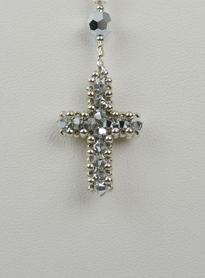 Collier Chapelet en Argent & Cristal (pic 4)