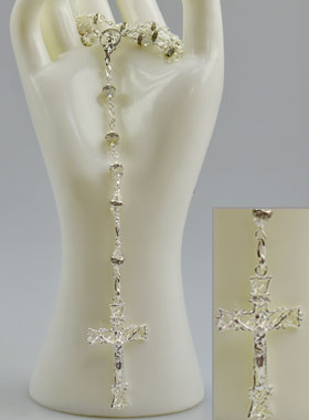 Chapelet en Argent & Cristal Serti (pic 1)