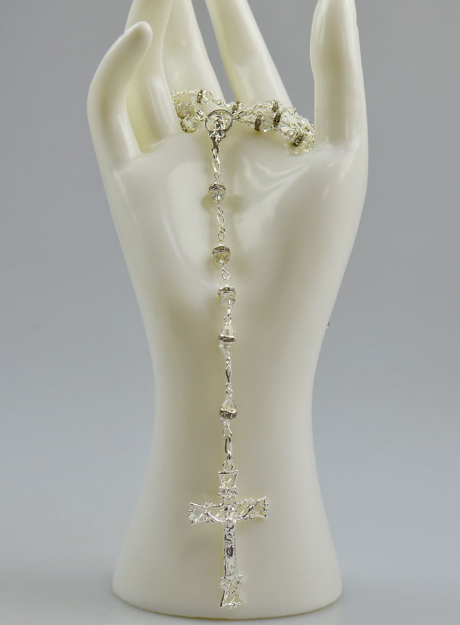 Chapelet en Argent & Cristal Serti (pic 2)