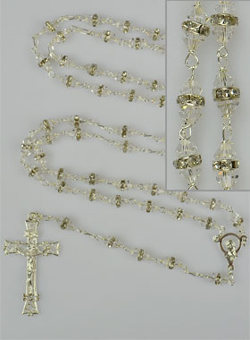 Chapelet en Argent & Cristal Serti (pic 3)