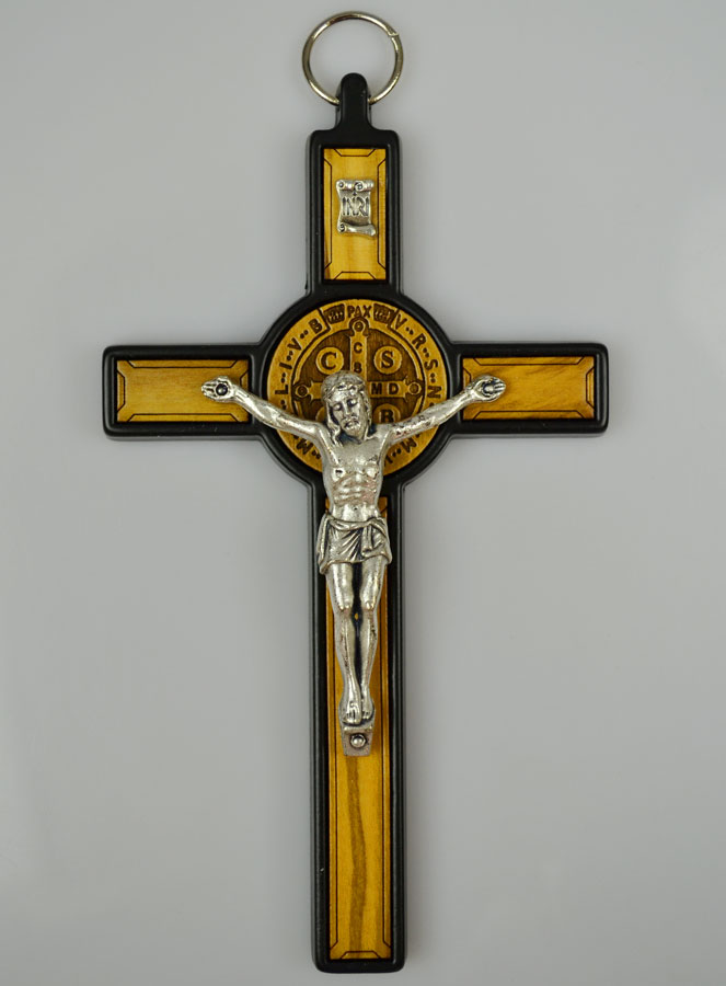 Crucifix de Saint Benoît en Bois Noir - 13cm (pic 2)