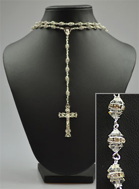Chapelet en Cristal Serti & Argent 925/1000 (pic 1)