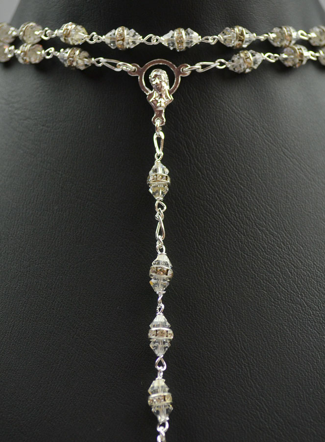 Chapelet en Cristal Serti & Argent 925/1000 (pic 3)
