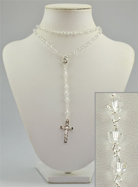 Chapelet en Cristal 5mm & Argent Massif (pic 1)