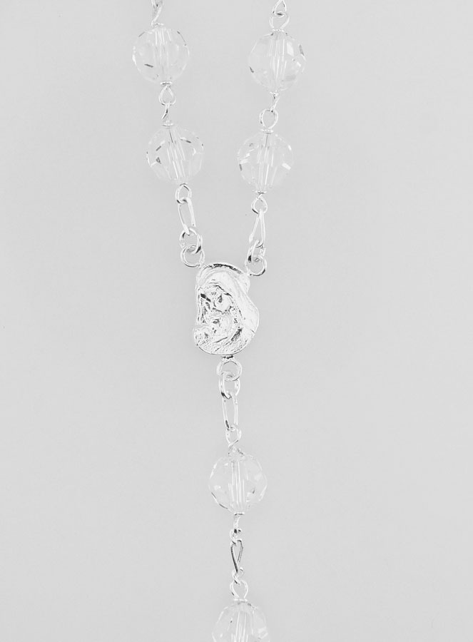Chapelet en Cristal 8mm & Argent Massif (pic 4)