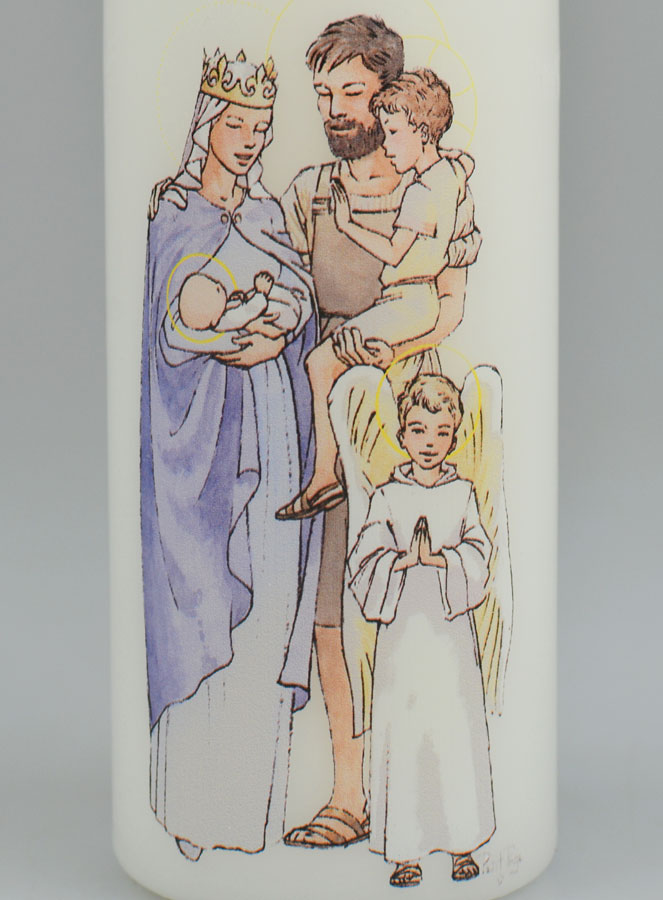 Bougie Cierge Sainte Famille de la Miséricorde (pic 3)