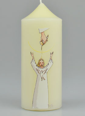 Cierge de Confirmation - Onction Fille Blonde (pic 1)
