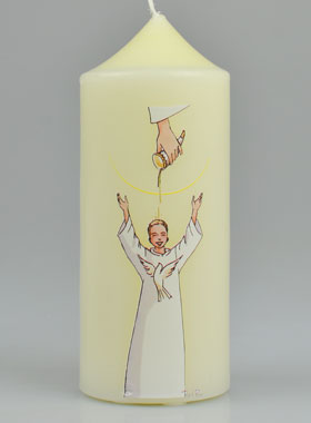 Bougie Cierge de Confirmation - Onction Garçon Blond (pic 1)
