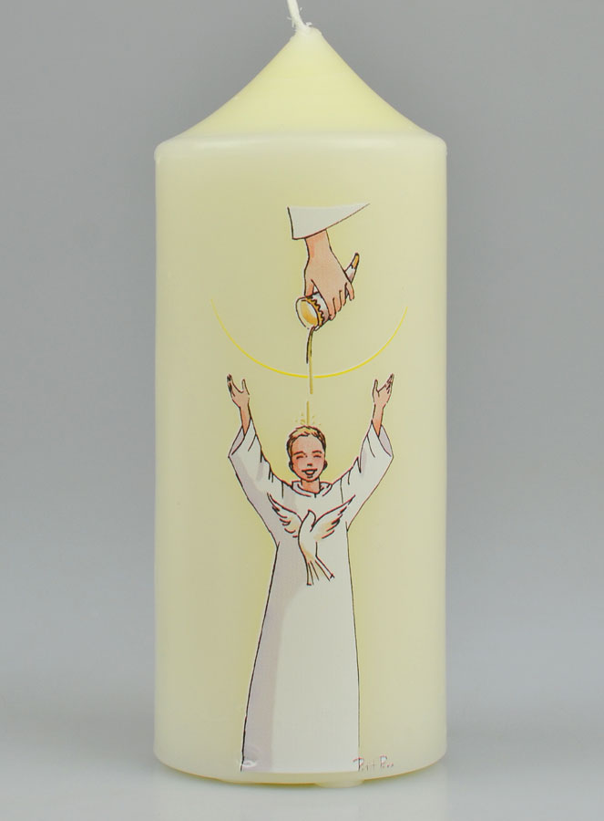 Bougie Cierge de Confirmation - Onction Garçon Blond (pic 2)