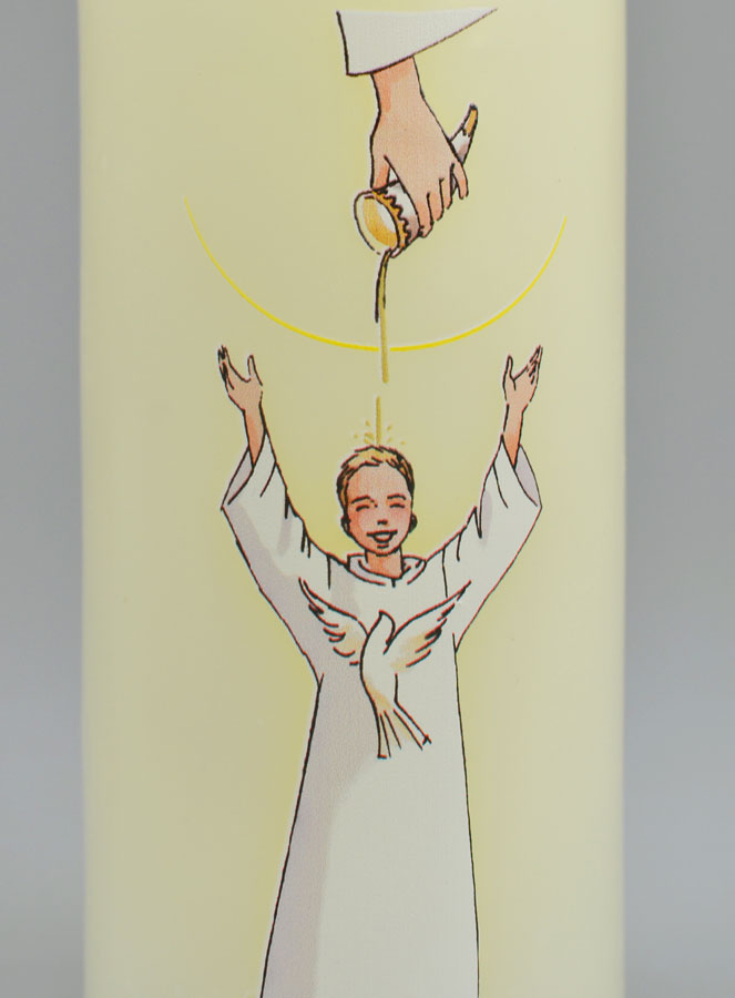 Bougie Cierge de Confirmation - Onction Garçon Blond (pic 3)