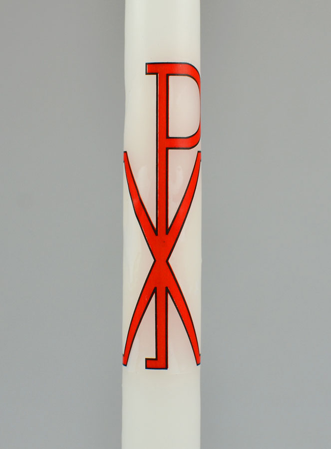 Lot de 3 Cierges de Baptême Pax Conique Perforé - 42cm (pic 3)