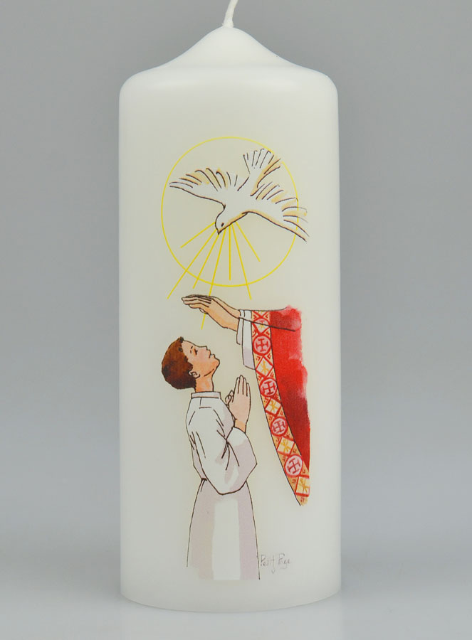 Cierge de Confirmation - Saint Esprit - Garçon Brun (pic 2)