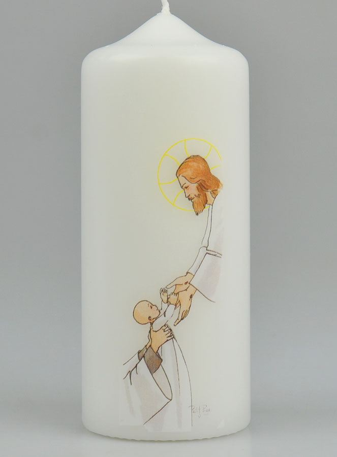 Bougie Cierge de Baptême - Attaché au Christ pour la Vie (pic 2)