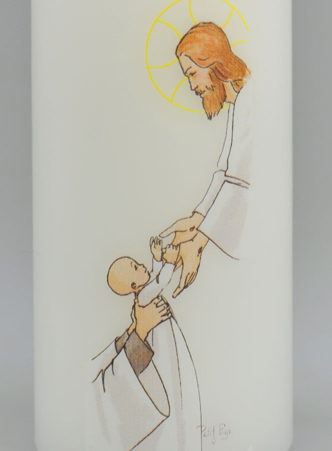 Bougie Cierge de Baptême - Attaché au Christ pour la Vie (pic 3)