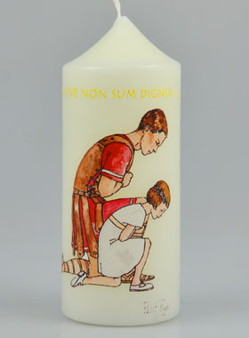 Bougie Cierge de Communion - Centurion et Fille Brune (pic 1)