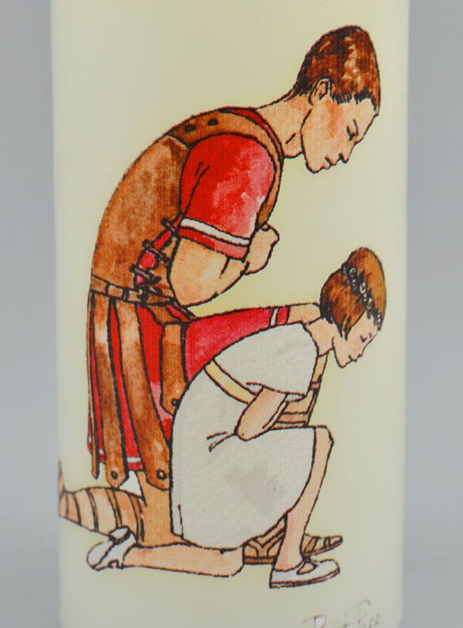 Bougie Cierge de Communion - Centurion et Fille Brune (pic 3)