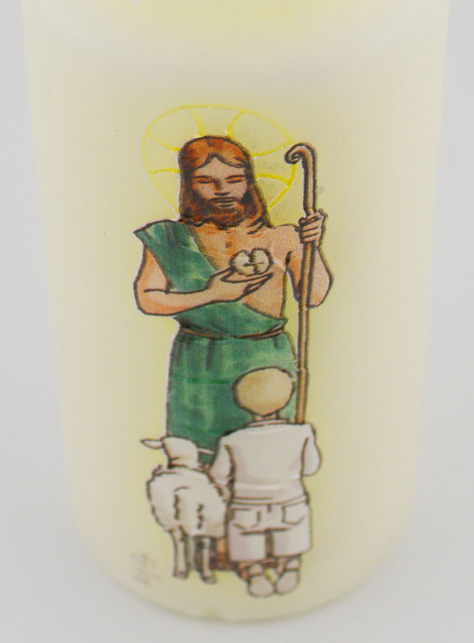 Cierge de Communion Le Seigneur est mon Berger - Garçon Blond (pic 4)