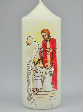 Cierge de Communion Pain des Anges - Fille Blonde (pic 1)