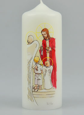 Bougie Cierge de Communion Pain des Anges - Garçon Blond (pic 1)