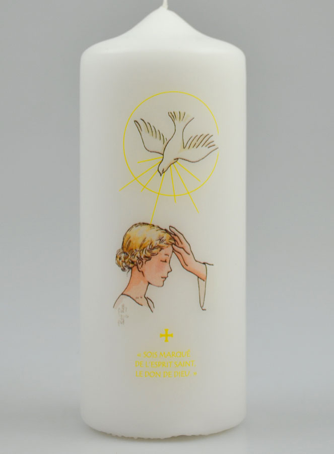 Bougie Cierge de Confirmation Don de Dieu - Fille Blonde (pic 2)