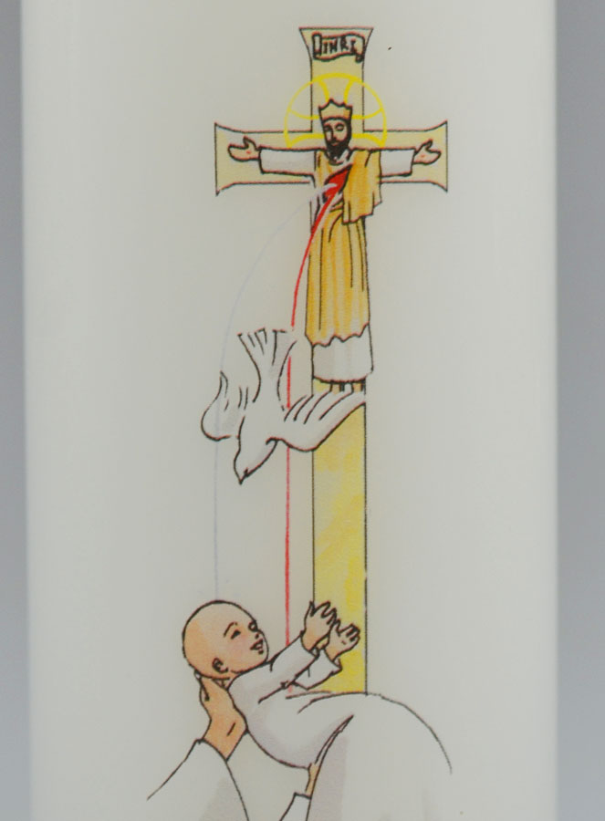 Cierge de Baptême - Colombe du Saint-Esprit (pic 3)