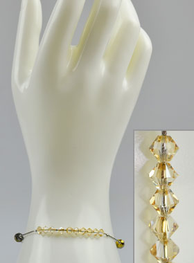 Dizainier en Cristal Ambre & Argent (pic 3)