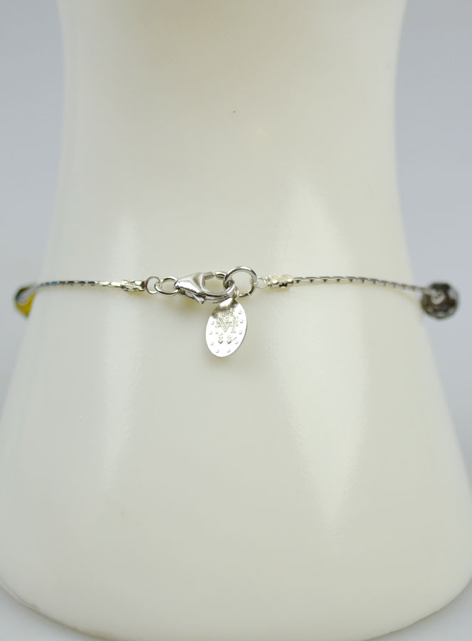 Bracelet Dizainier en Cristal Ambre & Argent (pic 3)